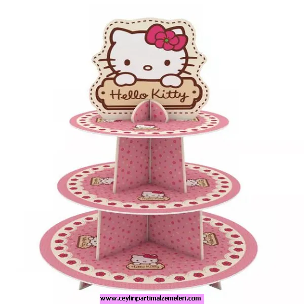 Hello Kıtty Temalı Cupcake Standı